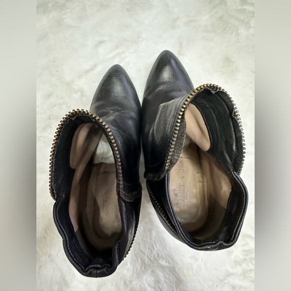 Black Leather Ankle Boots - Picture 14 of 14